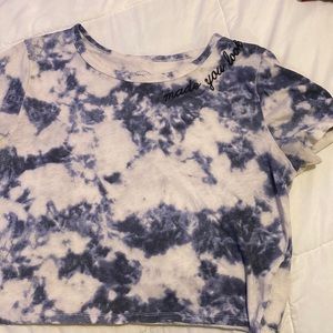 Girls Hollister Cropped Graphic Tee